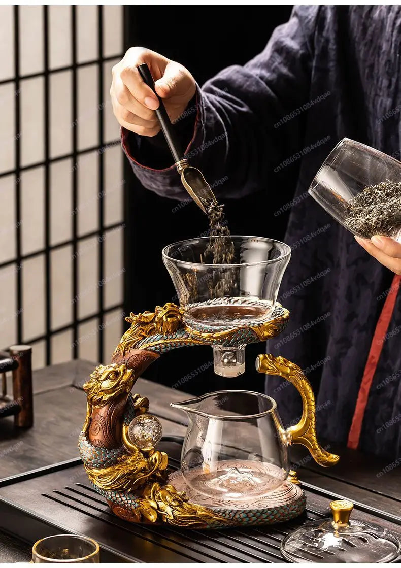 Neues automatisches Teeservice aus Glas, faule Teekanne für den Haushalt, Kung-Fu-Teetasse, Artefakt zum Aufbrühen von Bürotees
