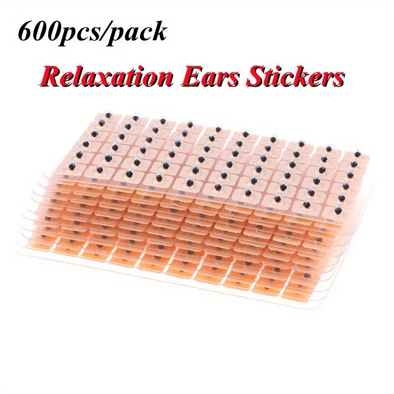 600/1200PCS Entspannung Ohr Aufkleber, Therapie Nadel Patch, Ohr Akupunktur, Nadel Ohr Massage, Pflege Auriculotherapie, Vaccaria Samen