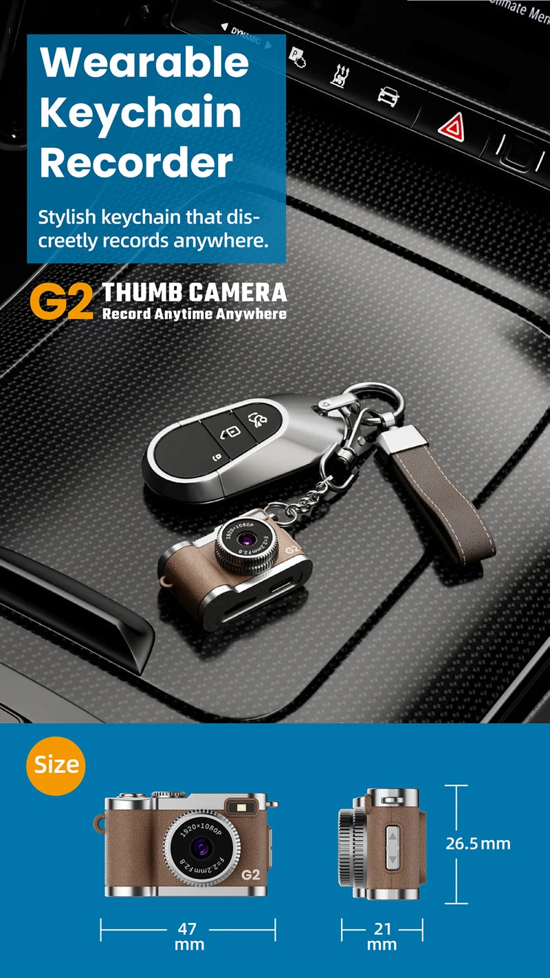 Mini-Daumenkamera, Retro-Digitalkamera, 1080P, Video, tragbar, Reise-Vlog, Anti-Shake-Kamera, unterstützt SD-Karte mit Bildschirm für Kinder