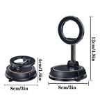 Vakuum-Magnet-Telefonhalter, Magsafe-Saugnapf-Telefonhalter, 360 ° verstellbarer magnetischer Telefonhalter, faltbar im Taschenformat