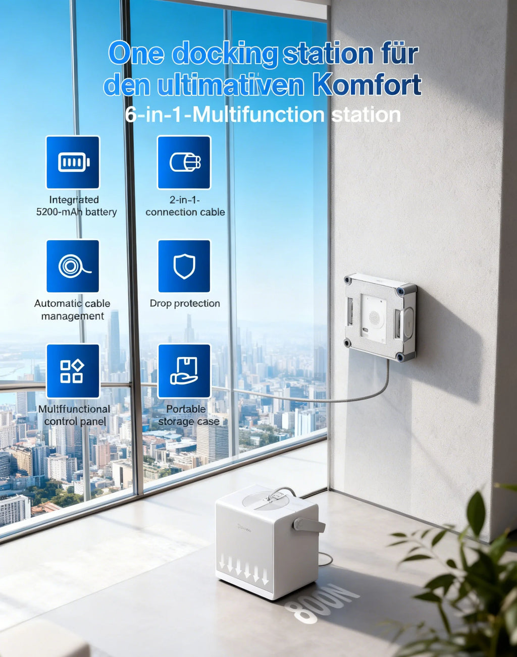 ECOVACS WINBOT W2S OMNI Kristallstaubsauger Roboter Fensterwascher Elektrische Fensterreinigungsmaschine AI Smart Home Appliance