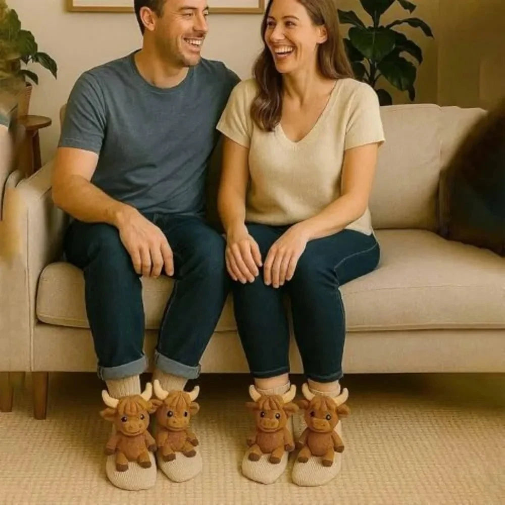 Neue 3D Stricken Tier Socken Hand Gehäkelte Doppel Schicht Neuheit Boden Socken Anti-Schweiß Warme Winter Socken Erwachsene Kind weihnachten Geschenk