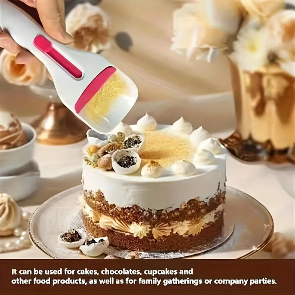 Non-Stick Cake Spoon with Push-Pull Mechanism, Easy Clean for Brownies Tarts Cookies, Home Professional Baking