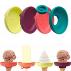 Silikon Eis-am-Stiel-Halter – Tropfschutz, wiederverwendbar, für Kinder, 4 Farben