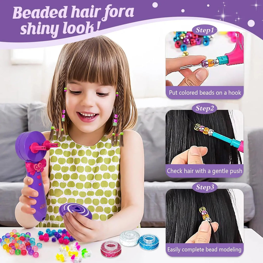 DIY Friseurwerkzeuge 3-in-1 Magische elektrische Flechtmaschine, Schmuckperlen, Ankleiden, Rollenspiel, Spielzeug Geschenke