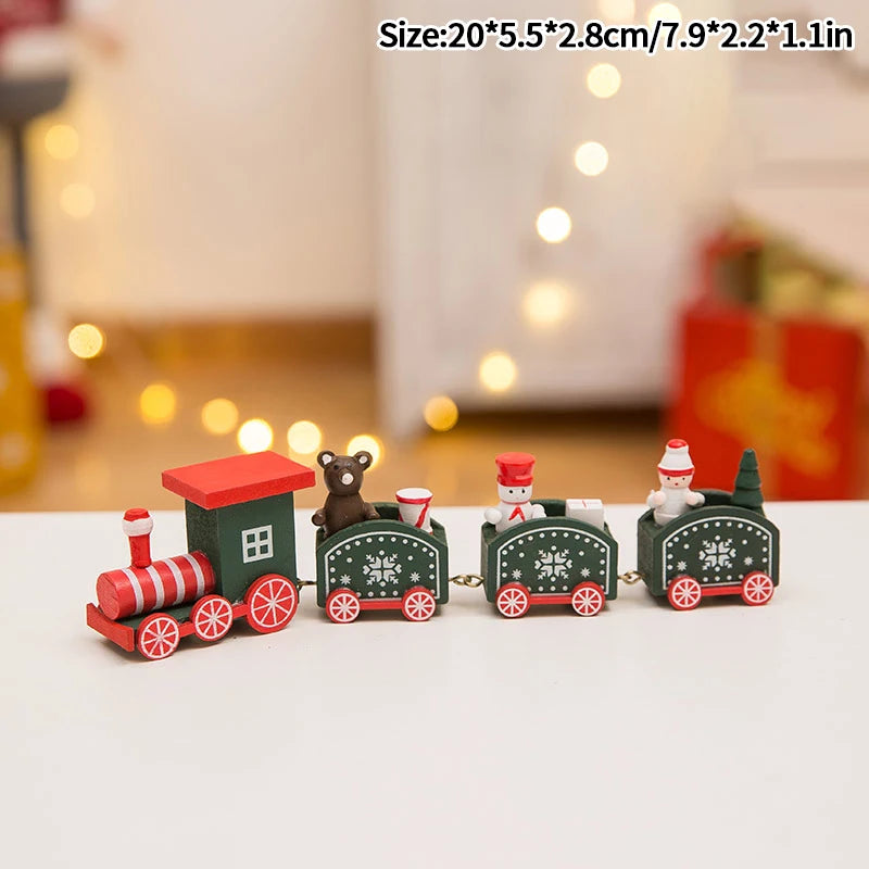 Weihnachten Zug für Weihnachtsbaum Dekoration Holz Zug Ornament Weihnachten Party Weihnachten Dekorative Zug Neujahr Dekor navidad