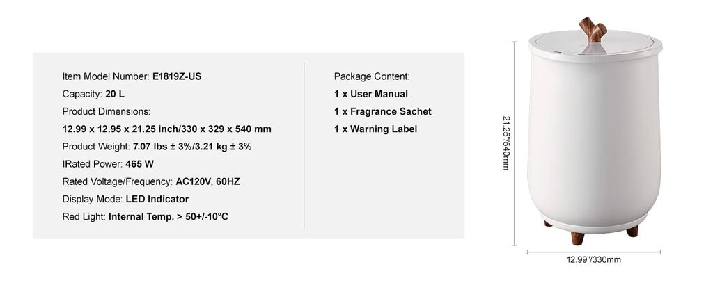 SucceBuy Handtuchwärmer, 20 l, großer Handtuchwärmer, Eimer mit LED-Bildschirm, automatische Abschaltung, Kindersicherung, 4-stufige Wärmezeit einstellbar