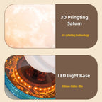 Magnetische schwebende Glühbirne, Saturn-Mondlampe, schwebende rotierende Tischlampe, kreative Büro- und Heimdekoration, einzigartige Geschenke