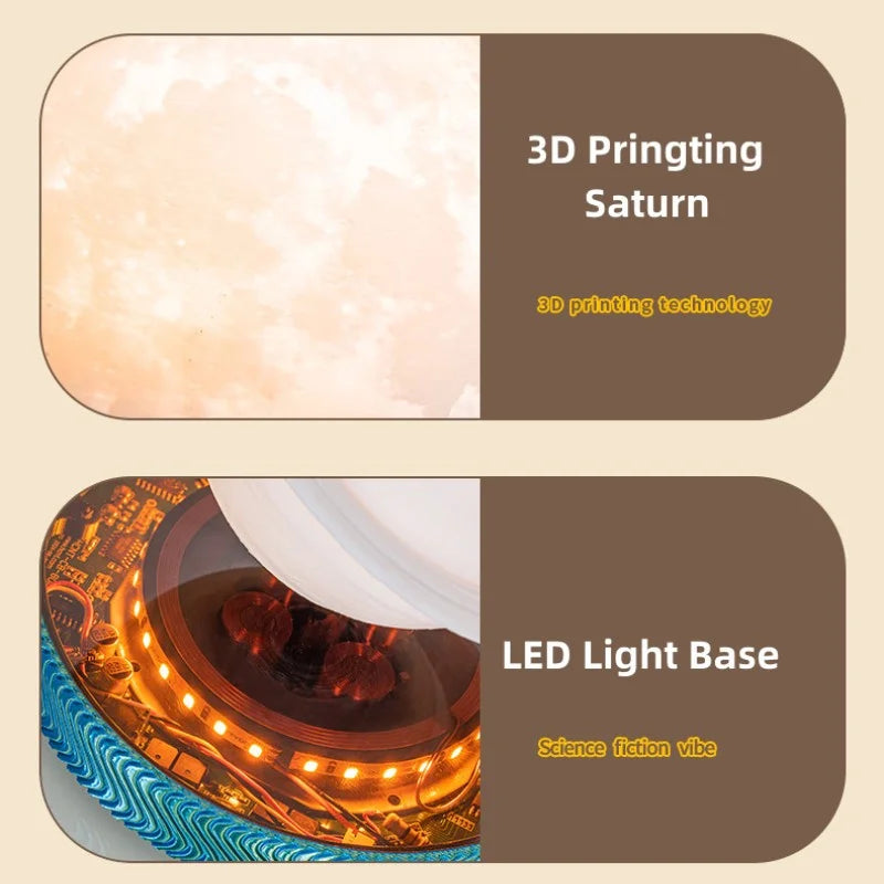 Magnetische schwebende Glühbirne, Saturn-Mondlampe, schwebende rotierende Tischlampe, kreative Büro- und Heimdekoration, einzigartige Geschenke