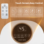 Fußblasenbad mit Massage-Heizfunktion, faltbares Fußmassagegerät, Fußreflexzonenmassage, Timer, mit 16 Shiatsu-Rollen