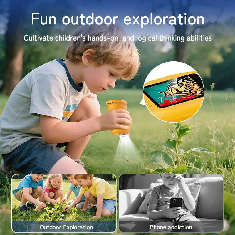 1000X Handmikroskop für Kinder, 2,0-Zoll-Bildschirm, wiederaufladbar, Mini-Taschen-Digitalmikroskope, tragbar, Edu-Geschenk, Kinder, Studenten