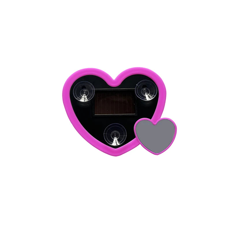 Neues solarbetriebenes Auto mit dreieckigen Fenstern, herzförmigen Neonlichtern, beleuchteten Heckscheiben, Innendekoration, Atmosphäre