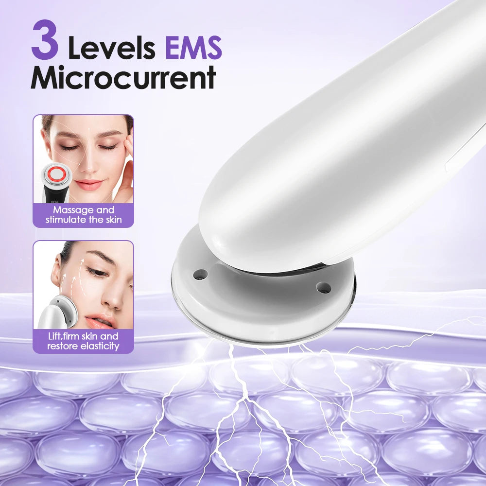 EMS Gesichtsmassagegerät LED Lichttherapie Sonic Ion Vibration Hautstraffung Facelifting Anti Falten Schönheitsgerät Hautpflegewerkzeug