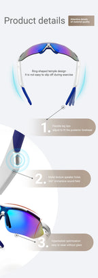 Intelligente Bluetooth-Brille zum Musikhören, Telefonanrufe, Radfahren, Sport, Kopfhörer, UV-Schutz, Intelligenz, Sonnenbrille für Männer und Frauen