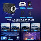 VASTFIRE Starlight Auto-Ambientebeleuchtung – Glasfaser-Fußmatten, RGB-Lichtleiste & Faserlampen | App & Fernbedienung | CE & RoHS