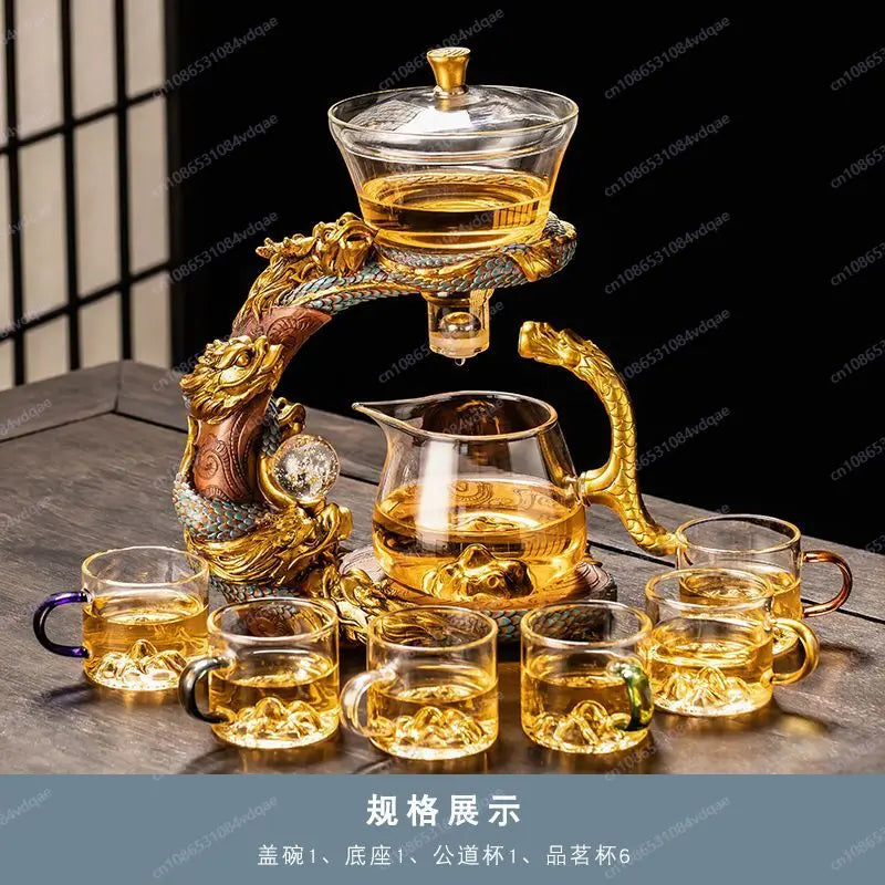 Neues automatisches Teeservice aus Glas, faule Teekanne für den Haushalt, Kung-Fu-Teetasse, Artefakt zum Aufbrühen von Bürotees