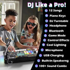 DJ Mischspielzeug für Kinder, multifunktionale Bluetooth-DJ-Tastaturen, Plattenspieler-Controller, Kinder-Musikinstrument, Lernspielzeug