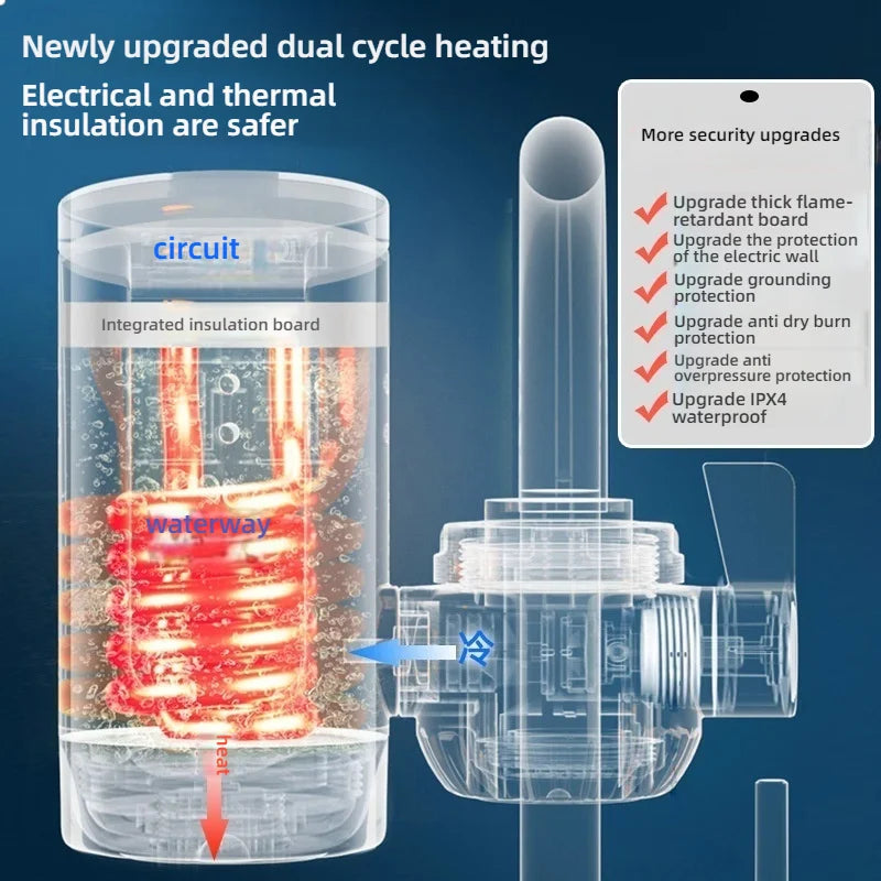 Elektrische Küche Waschbecken Warmwasserbereiter Wasserhahn Instant Hot Edelstahl Wasserhahn Heizung Kaltheizung Küchenzubehör