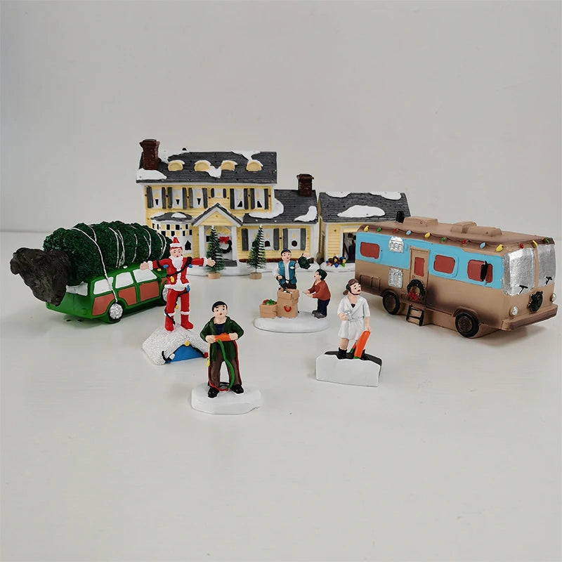 Weihnachts dorf beleuchtet Ornament, Weihnachts ferien Dorf Schnee dorf für Urlaub Dekorationen Griswold Stil Haus