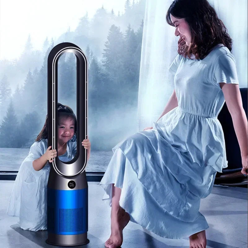 42-Zoll-220-V-Lüfter ohne Flügel, Dual-Purpose-Kühlung und Heizung, leise Heizung für zu Hause, schnelle Luftzirkulation und Reinigungsturm