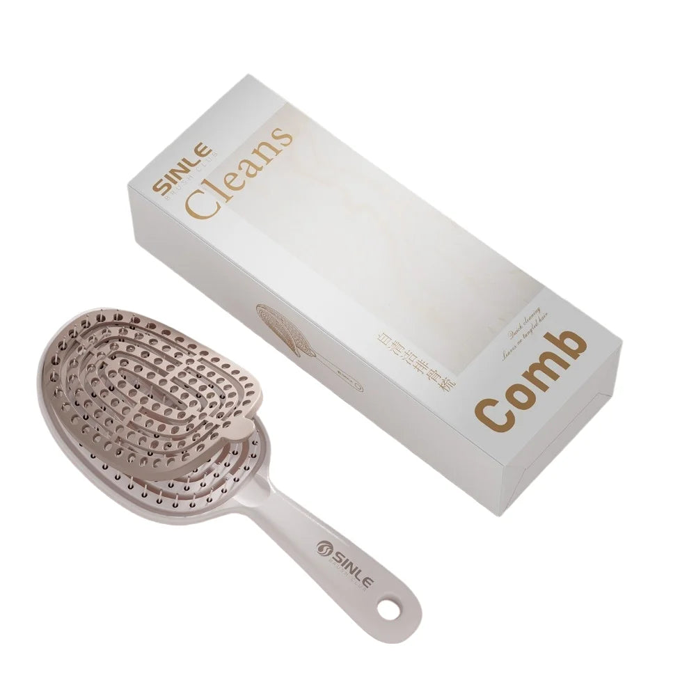 Volumengebende Haarbürste mit eingebauter Reinigung, Styling-Massage, Akupunkt-Haarfeder, Knochen, Luftkissenkamm für Schönheit und Gesundheit