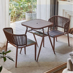 Ofenherstellung von Tee, Balkon, dreiteiliges Set aus Tischen und Stühlen, kleiner multifunktionaler elektrischer Keramikherd, Grillen-Esszimmer