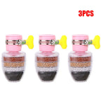 6-lagiger Wasserhahn-Wasserfilter, Wasserhahn-Reiniger 360 °   Drehbare Kokosnusskohle-Düse für Wasserhahn, Küche, Haushaltswasserfilter