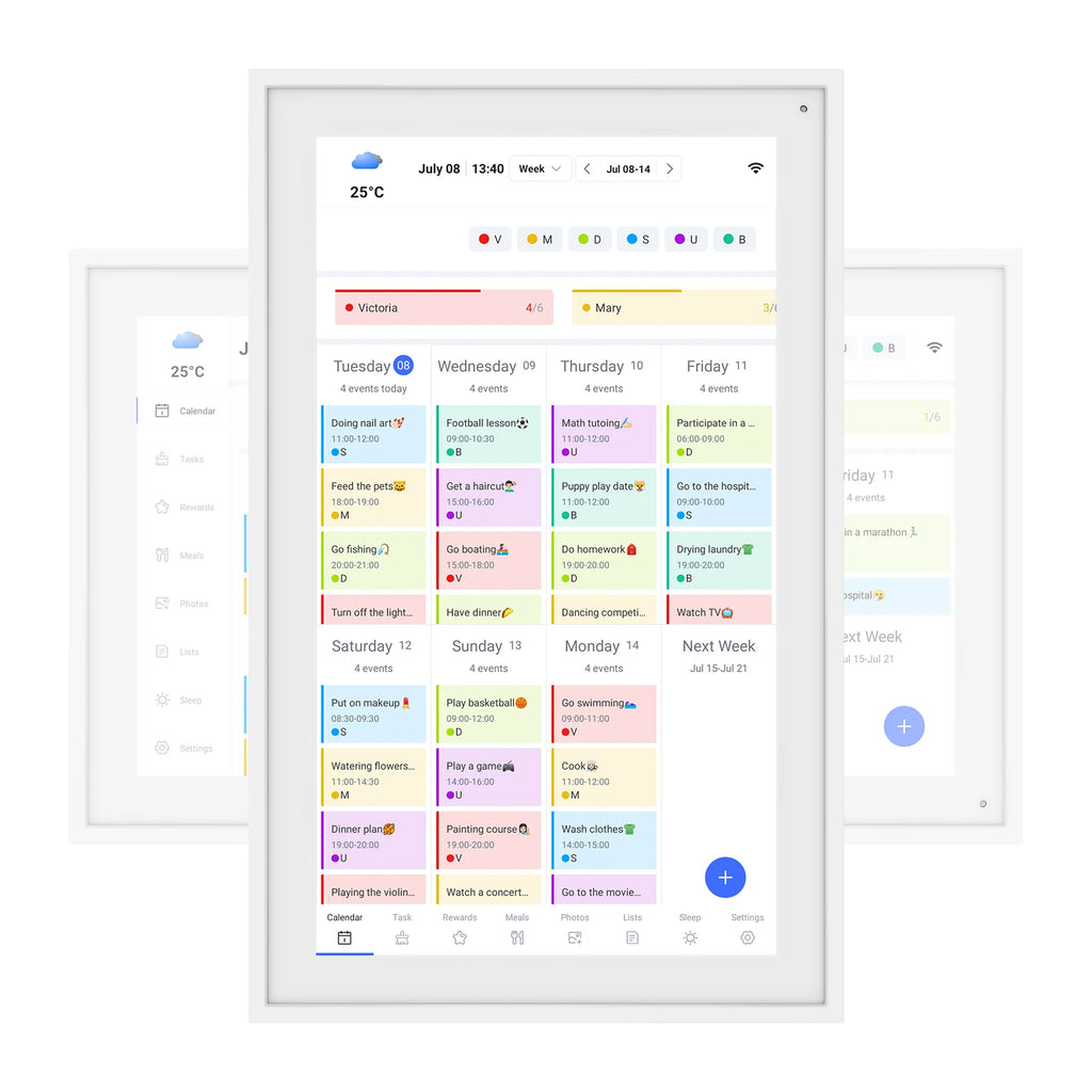 TABWEE P15 15,6 Zoll digitaler Kalender mit Aufgabenplan, intelligenter elektronischer Wand-Touchscreen-Kalender für interaktive Familienpläne,