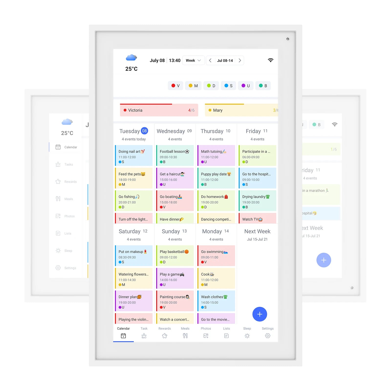 TABWEE P15 15,6 Zoll digitaler Kalender mit Aufgabenplan, intelligenter elektronischer Wand-Touchscreen-Kalender für interaktive Familienpläne,