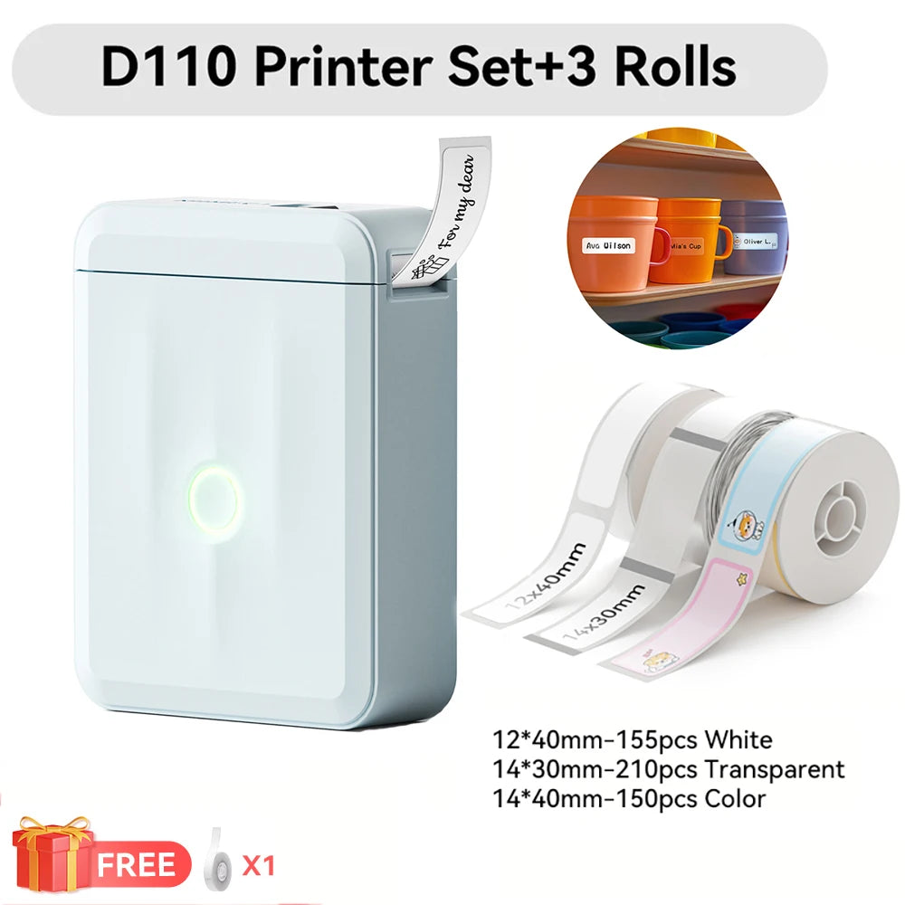 Niimbot D110 Mini Handlicher Thermodrucker Kabellose Etikettenmaschine
