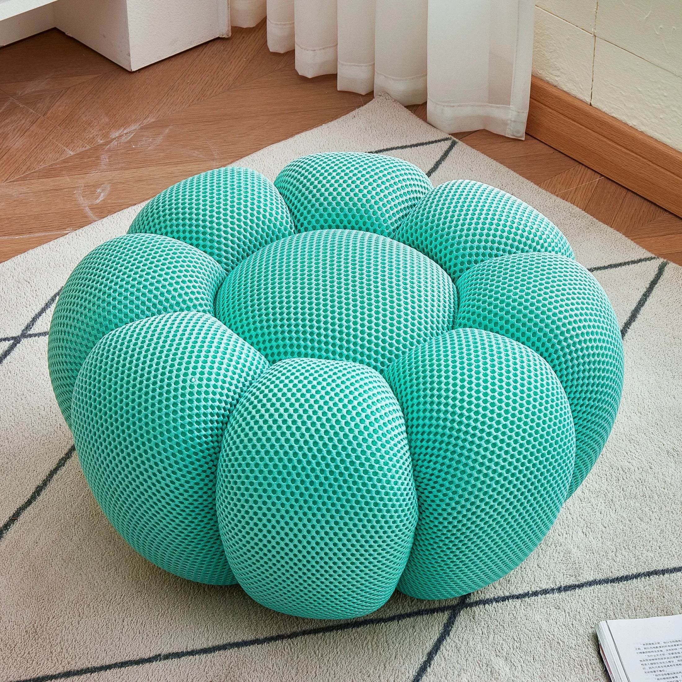 Einzelsitz-Kürbis-Lazy-Sofa kann zurücklehnen werden. Designer Rochburg-Fußballsofa für Balkon, Schlafzimmer, bequeme Lounge-Couch