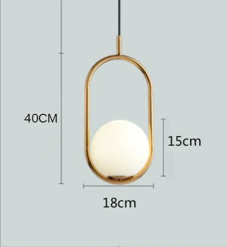 Moderne Led Hängen Lampe Minimalismus Metall Anhänger Lichter Glas Runde Glas Ball Nacht Beleuchtung Wohnzimmer Küche Nordic Deco