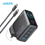 (EU Stock) Anker 140W USB-C Ladegerät, Laptop Ladegerät, 4-Port Multi-Geräte Schnellladeleistung, Fortschrittliches GaN Netzteil