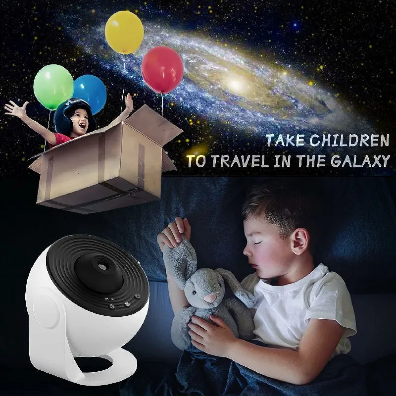 LED-Nachtlicht, Galaxie-Projektor, Sternenhimmel-Projektor, 360 ° drehbar, Planetarium, Nachtlampe für Zimmer, dekoratives Kindergeschenk