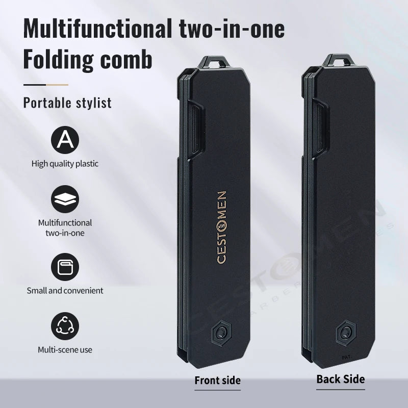 Neue 1/2/3 in 1 Tasche Klapp Kämme Kunststoff Breite Zahn Öl Kopf Kamm Bart Kämmen Barber Clipper kamm Salon Haar Styling Werkzeuge