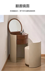 Wohnung Design Schminktisch Runde Luxus Schlafzimmer Set Schminktisch Stuhl Büro Penteadeira De Maquiagem Haus Zubehör