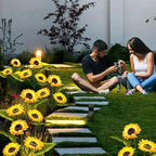 Solar Sonnenblumen-Gartenleuchte – LED, Wasserdicht, Auto Ein/Aus