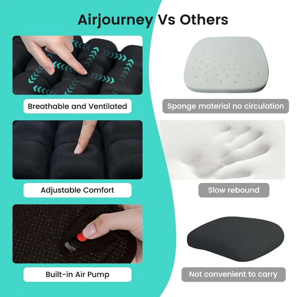 Air Bags Travel Cushion Lightweight Breathable Travel Seat Cushion High Rebound Pressure Portable 3D Air Cell Seat Cushion Decor