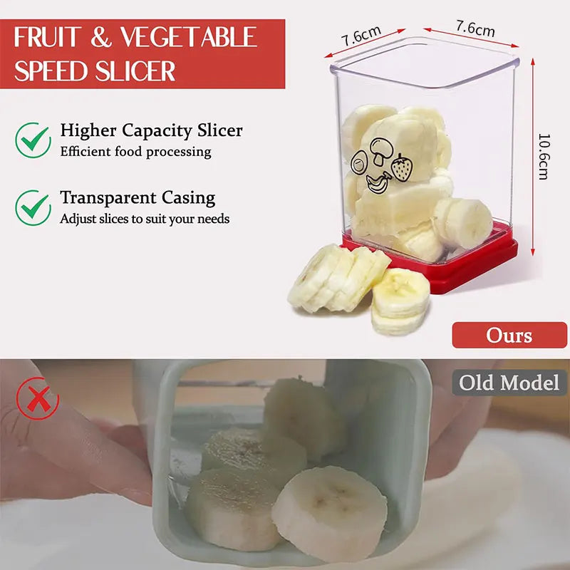 Fruit Speed ​​Cup Slicer With Push Plate Egg Slicer Strawberry Banana Cutter Quickly Making Fruit Vegetable Salad Kitchen Gadget