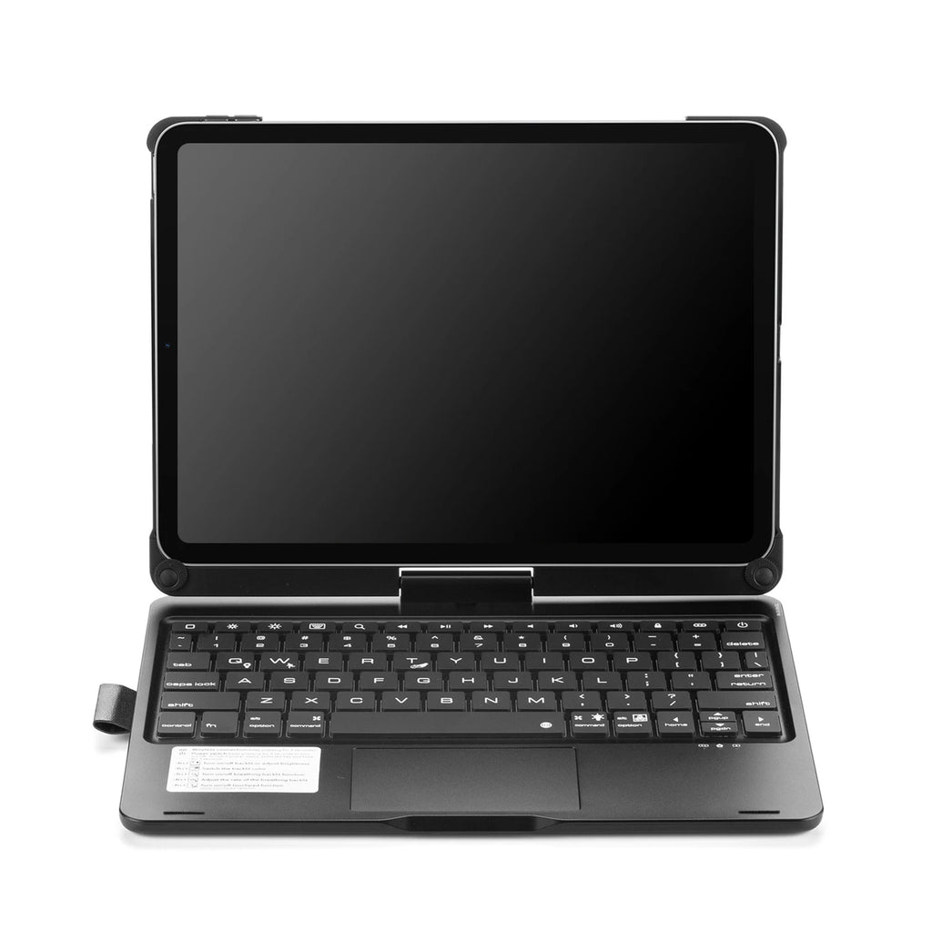 360 Grad drehbare BT-Tastatur für wiederaufladbare kabellose Tastatur und Maus mit 7-Farben-Hintergrundbeleuchtung für iPad 10,2/10,5 Zoll