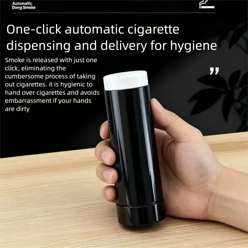 Neue kreative All-in-One-Zigarettenschachtel mit automatischer Auswurf, tragbare Zigarettenschachtel mit einem Klick, Zigarettenzubehör, Geschenk für Männer