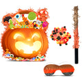 Halloween-Kürbis-Piñata-Bundle - Halloween-Piñata, Halloween-Partyspiele, Stock, Augenbinde usw., Halloween-Party-Dekorationen, Piñata