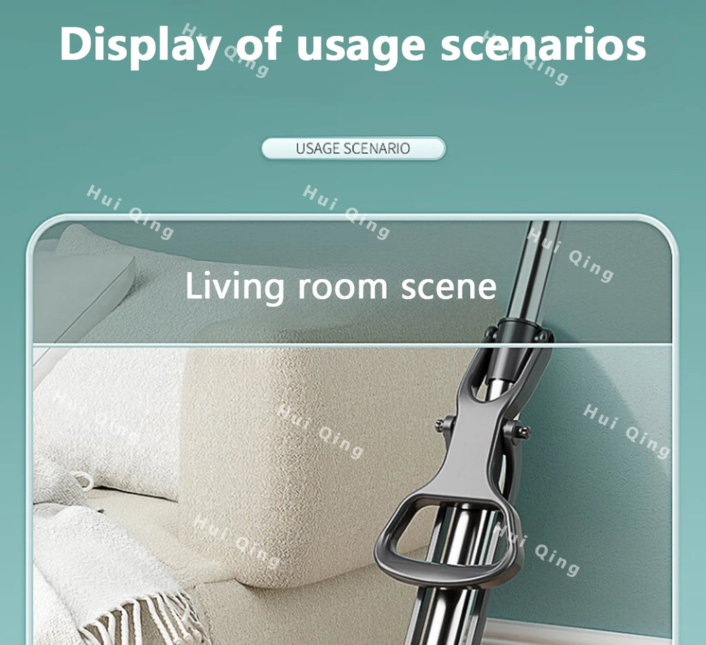 Gepresster selbstentleerender Gummi-Baumwollmopp, freihändiger magischer selbstreinigender Flachmopp, wiederverwendbarer Schwamm, Haushalts-Bodenreinigungswerkzeug