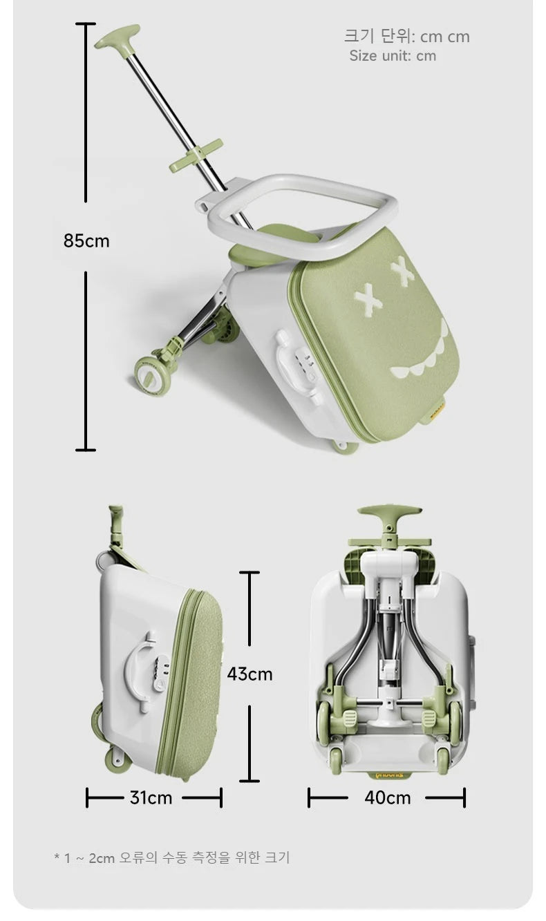 Cartoon Kinder Trunk, fahrbare Reisetasche