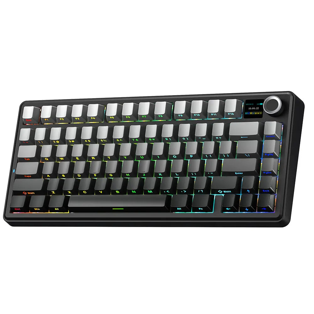 AULA F75 MAX mechanische Gaming-Tastatur, 75 % verkabelt/Bluetooth/2,4 G, Hot-Swap-RGB-E-Sport-Tastatur mit TFT-Bildschirm für PC/Mac ﻿