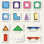 Magnetische Fliesen für Kinder im Alter von 3–5 Jahren, 4–8 Magnetspielzeug für 3 4 5 6 7 8+ Jahre alte Jungen, Mädchen, Kleinkinder, magnetische Bausteine, Vorschule