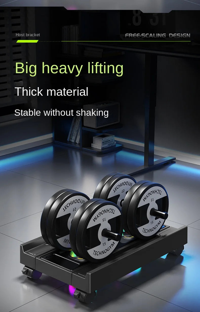 Mobiler PC-Turmständer, verstellbarer Computer-CPU-Halter, Teleskop-Desktop-Ständer, CPU-Wagen mit RGB-Lüfter, Wärmeableitung