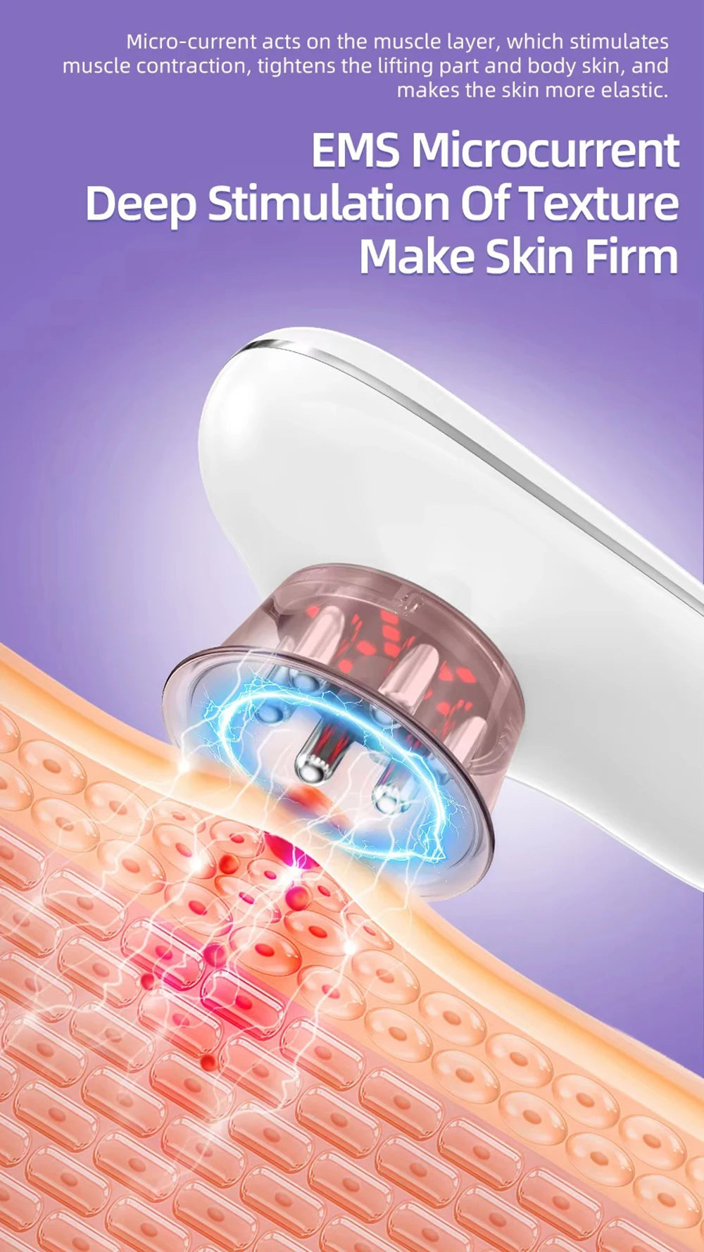 NEUES 2-in-1 elektrisches Cellulite-Massagegerät, Körperformungsgerät für Bein, Bauch, Taille, Arm, Mikrostrom-Gesichtsgerät für die Hautpflege