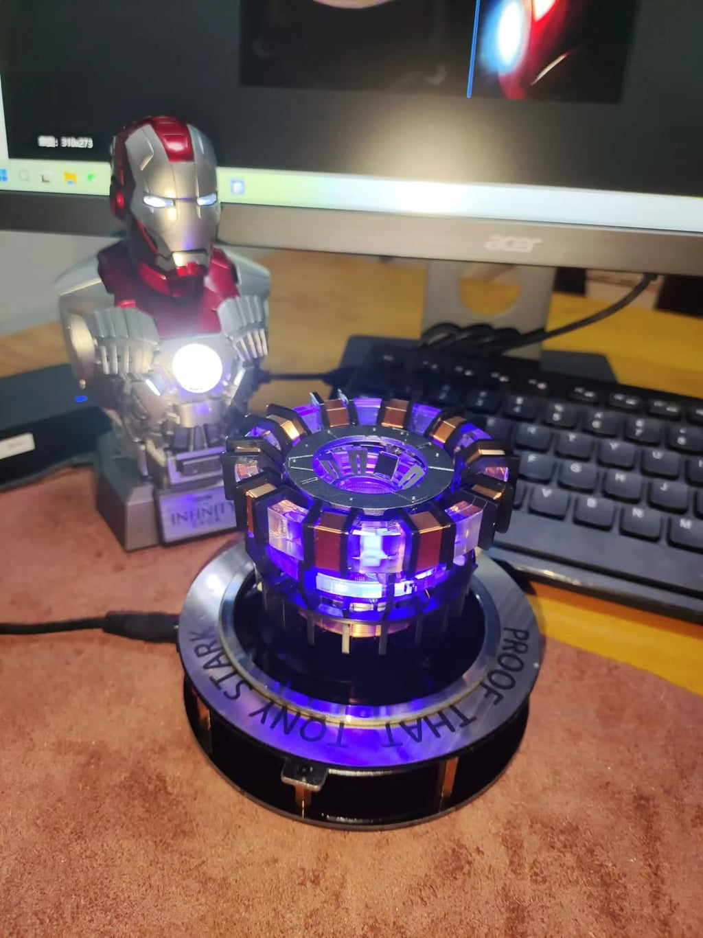 Kreatives Geschenk Black Tech Steel Floating Reactor Desktop-Dekoration Ornamente Neuheit Mk1 Actionfiguren zum Sammeln Spielzeug