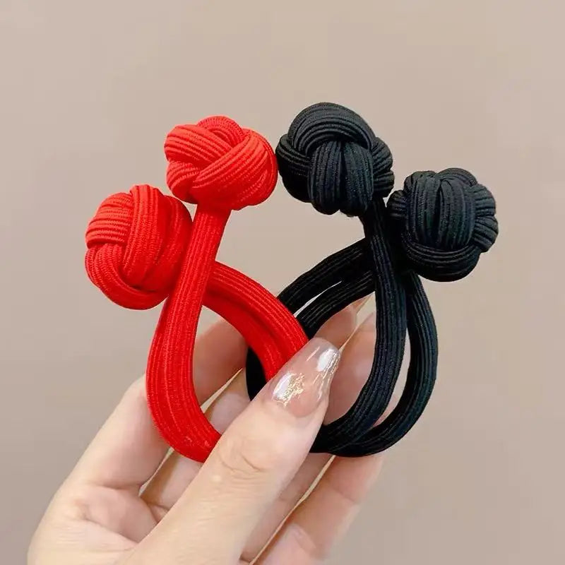 Haarband mit Knotendesign, elastisches Nylon-Haargummi für Pferdeschwänze, dickes und strapazierfähiges Haarstyling-Accessoire, schlichte Eleganz und Niedlichkeit für jeden Tag, verschiedene Farboptionen